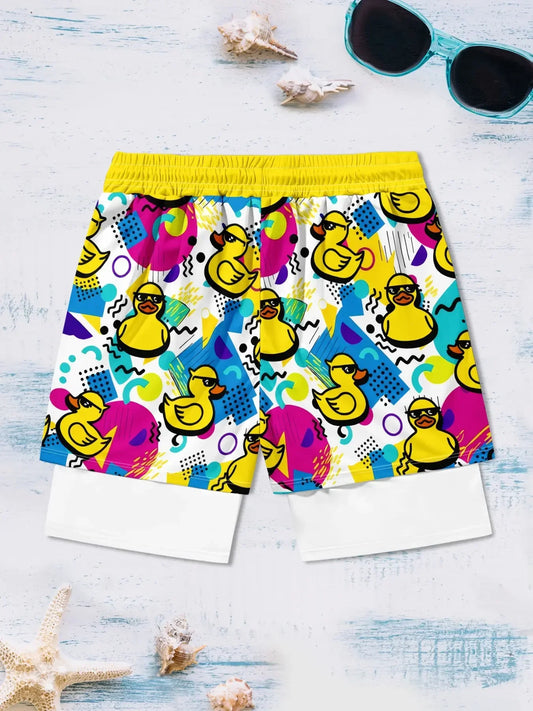 EverestVolt™ Vintage Duck Quick-Dry Swim Shorts - EVERESTVAULT