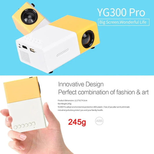 YG300 Pro Mini Projector – Portable LED, 1080P & 4K Support - EVERESTVAULT