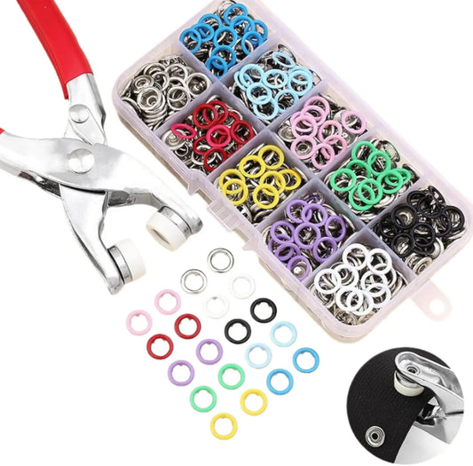 100Pcs Invisible Metal Buckle & Pliers Kit – DIY Sewing Snap Fastener Tool Set - EVERESTVAULT