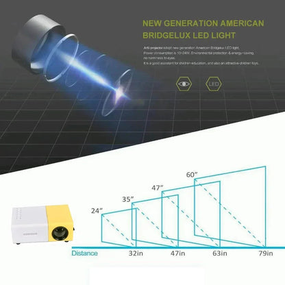 YG300 Pro Mini Projector – Portable LED, 1080P & 4K Support - EVERESTVAULT