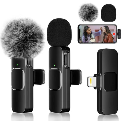 Wireless Lavalier Microphone Set – Crystal Clear Sound for iPhone, Android & iPad - EVERESTVAULT