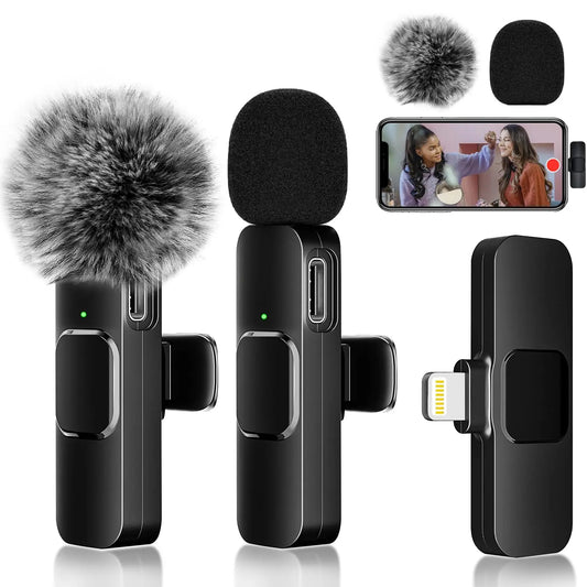Wireless Lavalier Microphone Set – Crystal Clear Sound for iPhone, Android & iPad - EVERESTVAULT