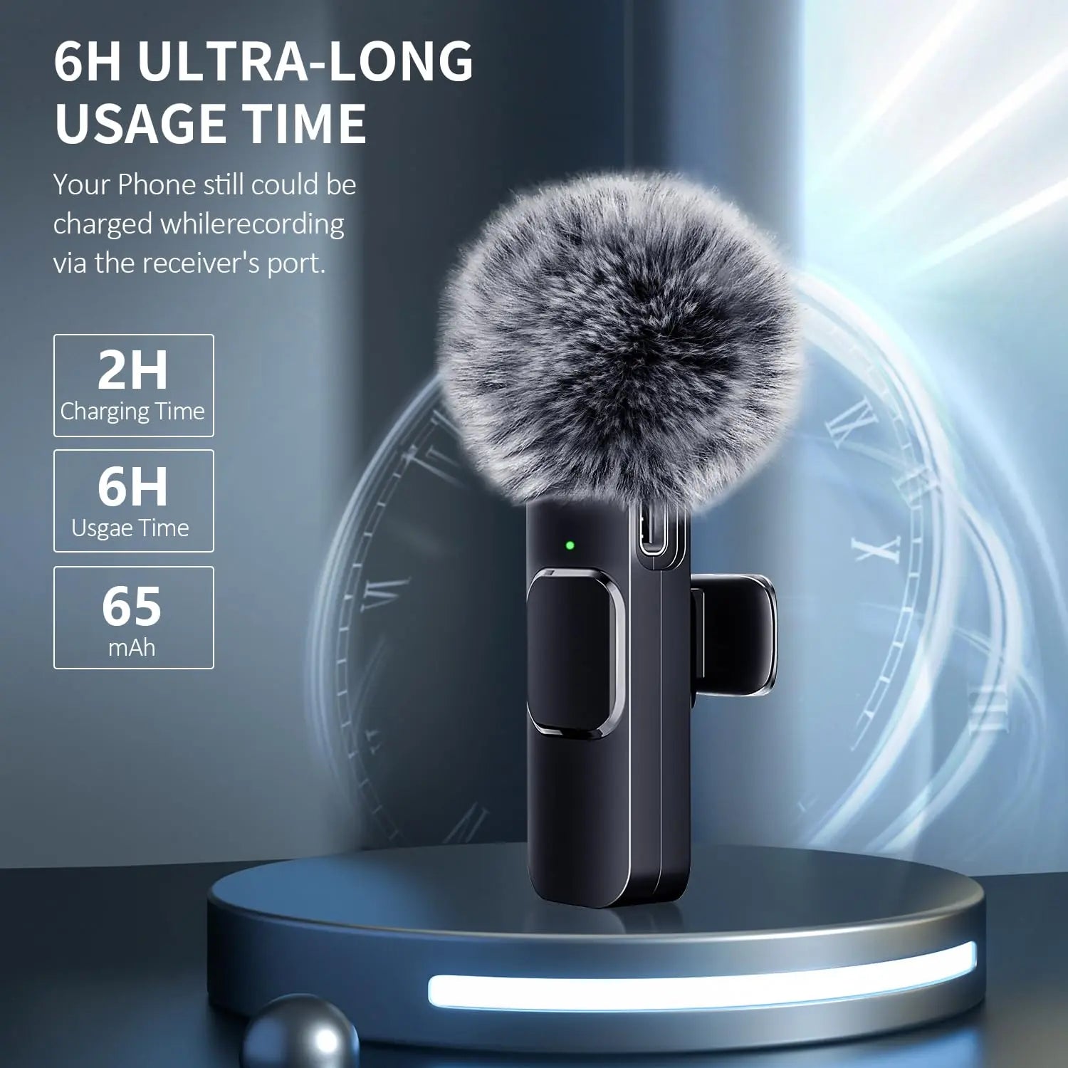 Wireless Lavalier Microphone Set – Crystal Clear Sound for iPhone, Android & iPad - EVERESTVAULT