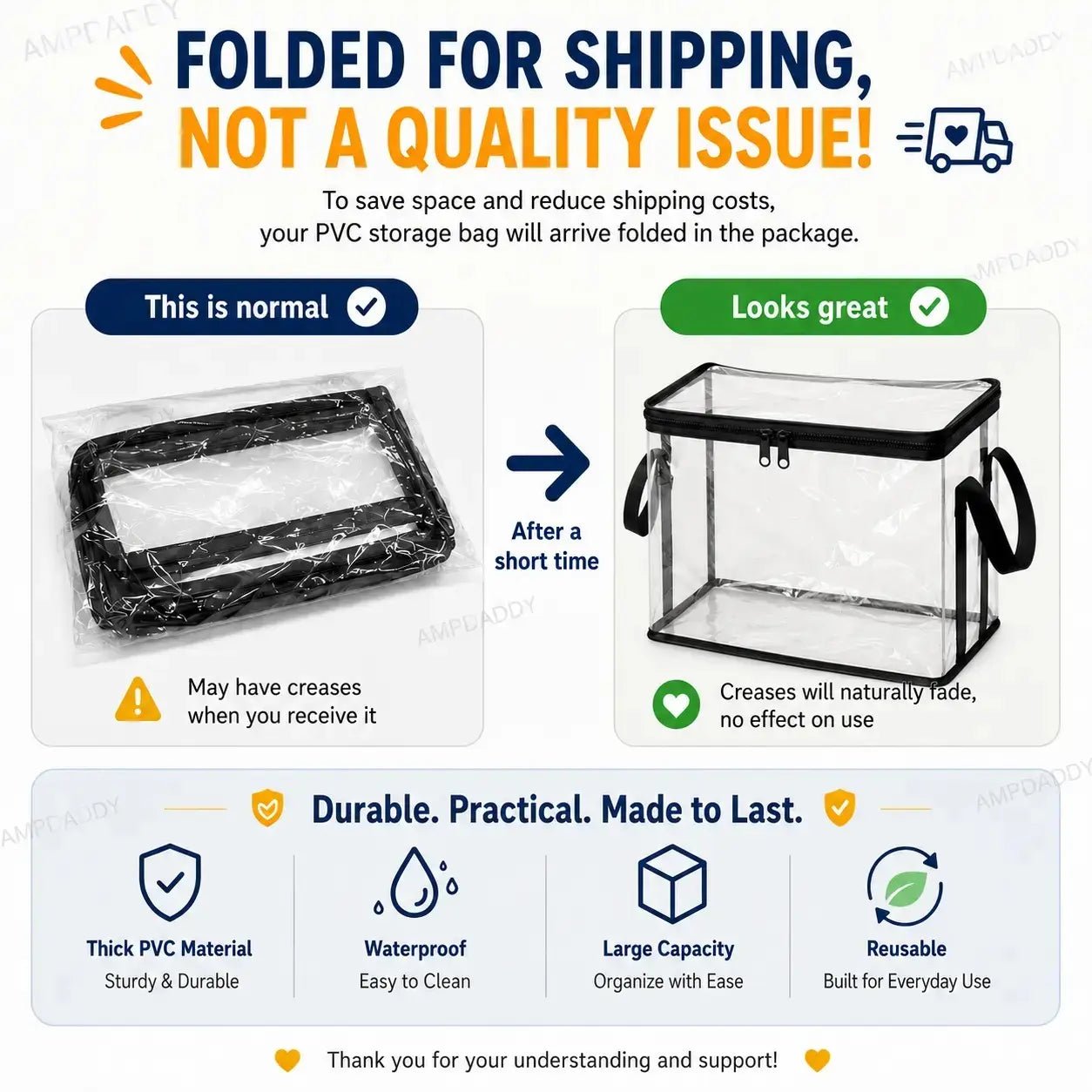 Large Clear Storage Box with Hinged Lid – Heavy-Duty Home & Moving Organizer - EVERESTVAULT