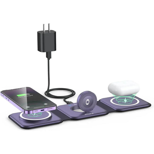 EverestVault™ 3-in-1 Magnetic Wireless Charging Dock - EVERESTVAULT
