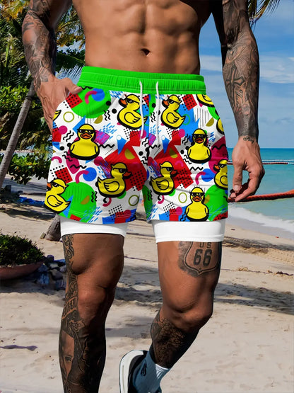 EverestVolt™ Vintage Duck Quick-Dry Swim Shorts - EVERESTVAULT