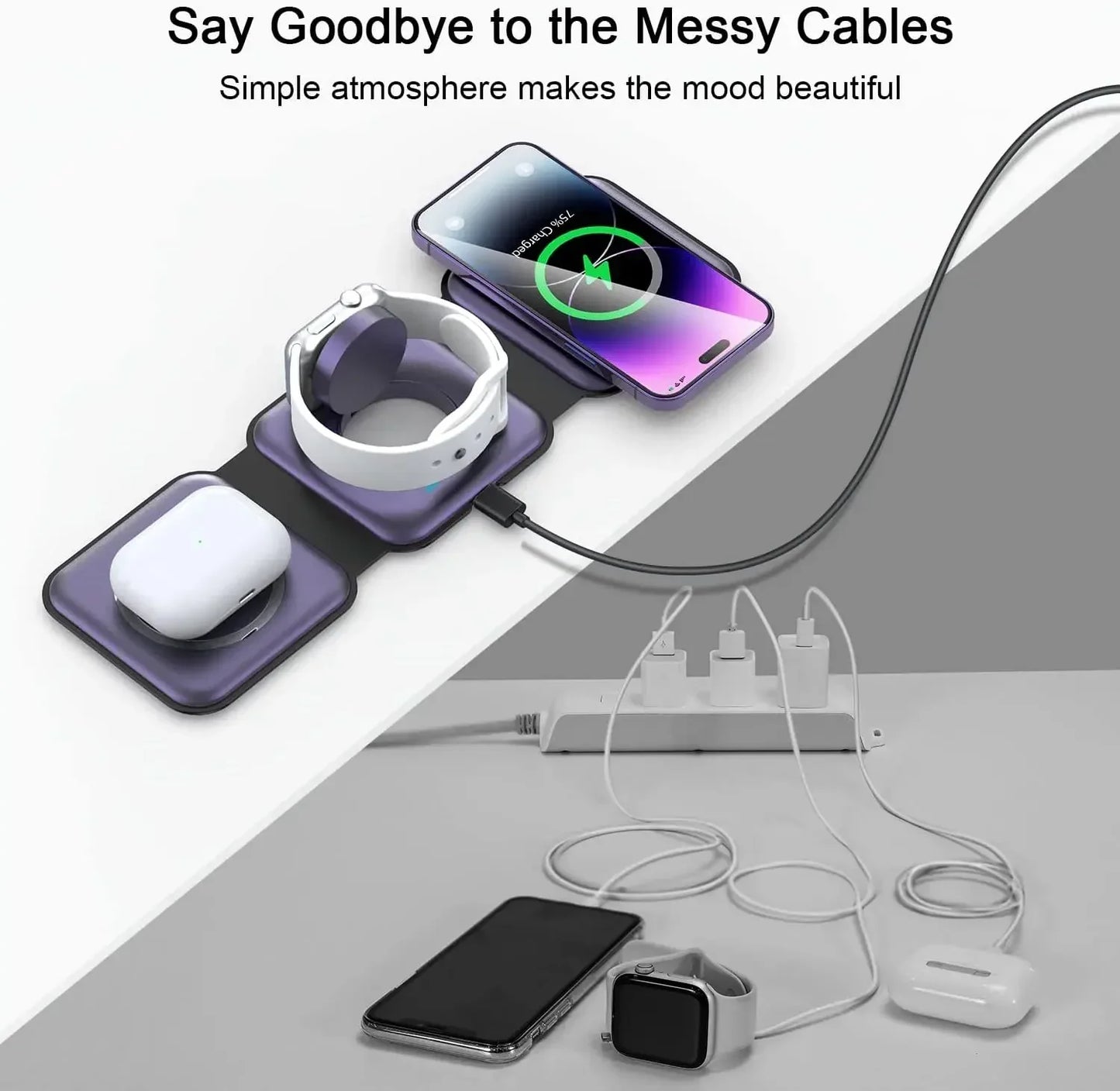 EverestVault™ 3-in-1 Magnetic Wireless Charging Dock - EVERESTVAULT