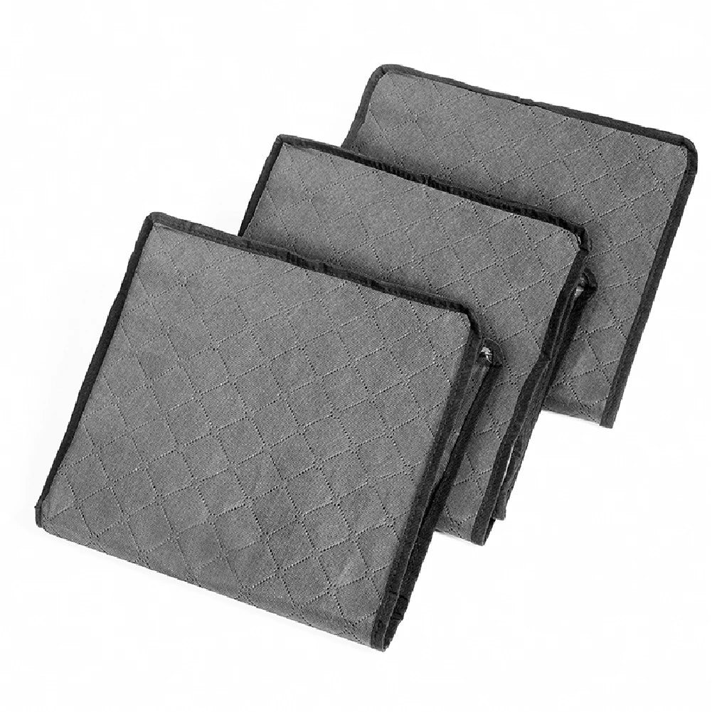 Large Capacity Clothes Storage Bag Non-Woven Foldable Quilt Storage Bag with Lids Zipper Wardrobe Clothing Organizer Sorting Box - EVERESTVAULT