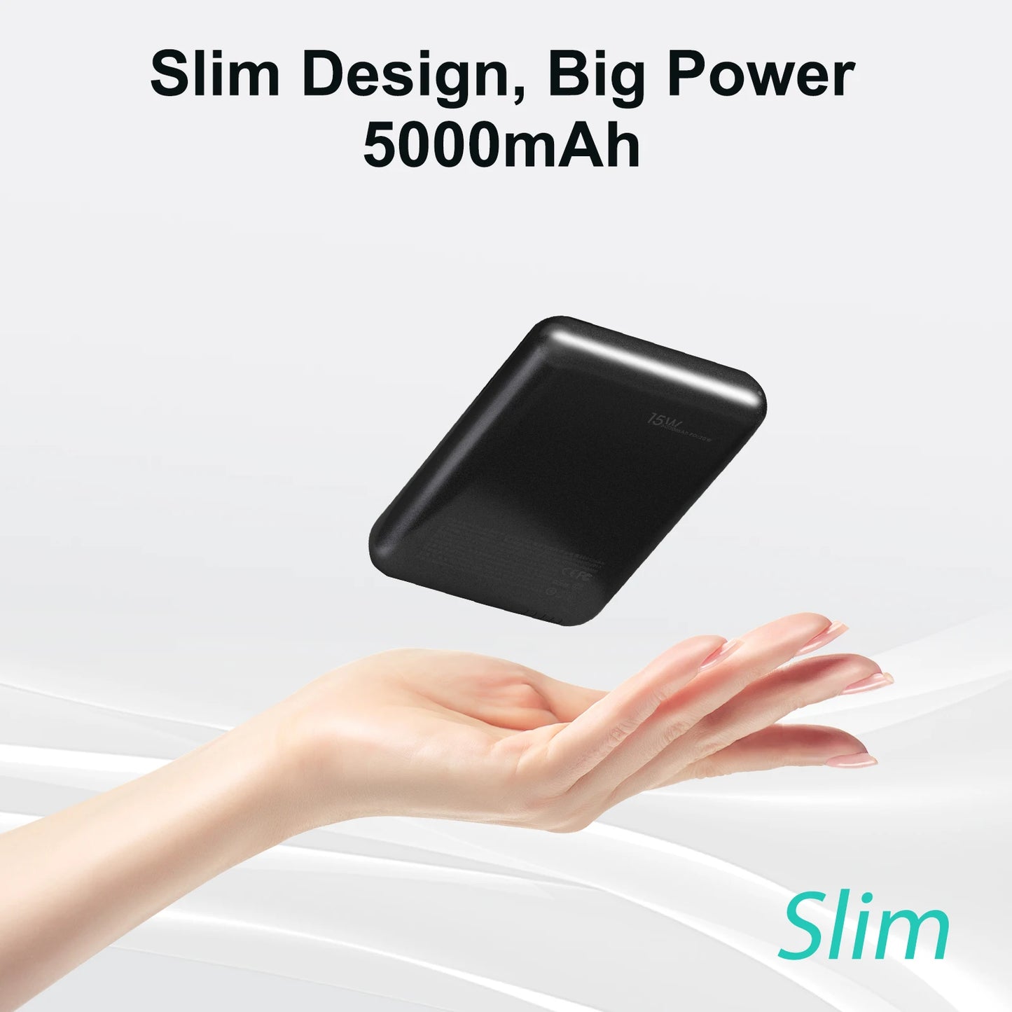 Magnetic Wireless Power Bank 5000mAh – 20W Fast Charge, USB-C
