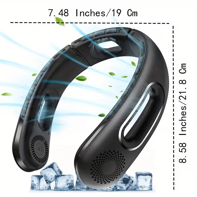 Wearable Neck Fan – USB Rechargeable, Bladeless, 16H Battery