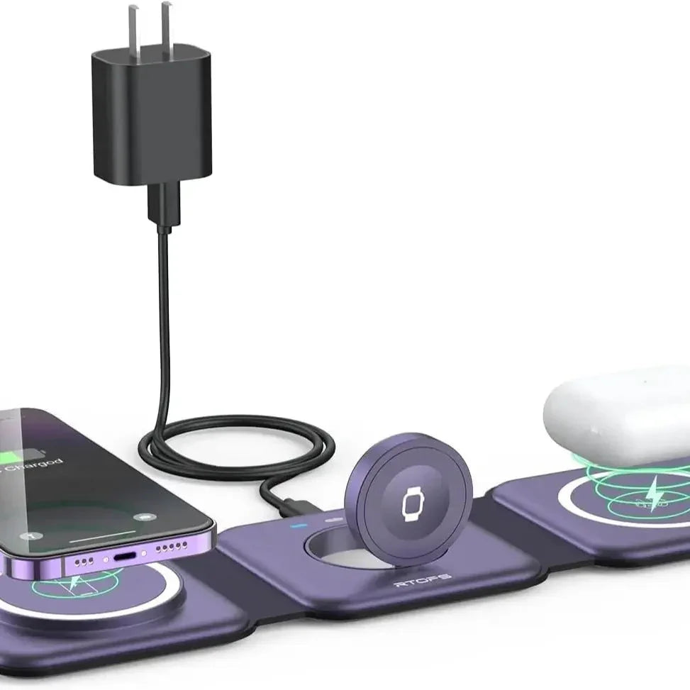 EverestVault™ 3-in-1 Magnetic Wireless Charging Dock - EVERESTVAULT