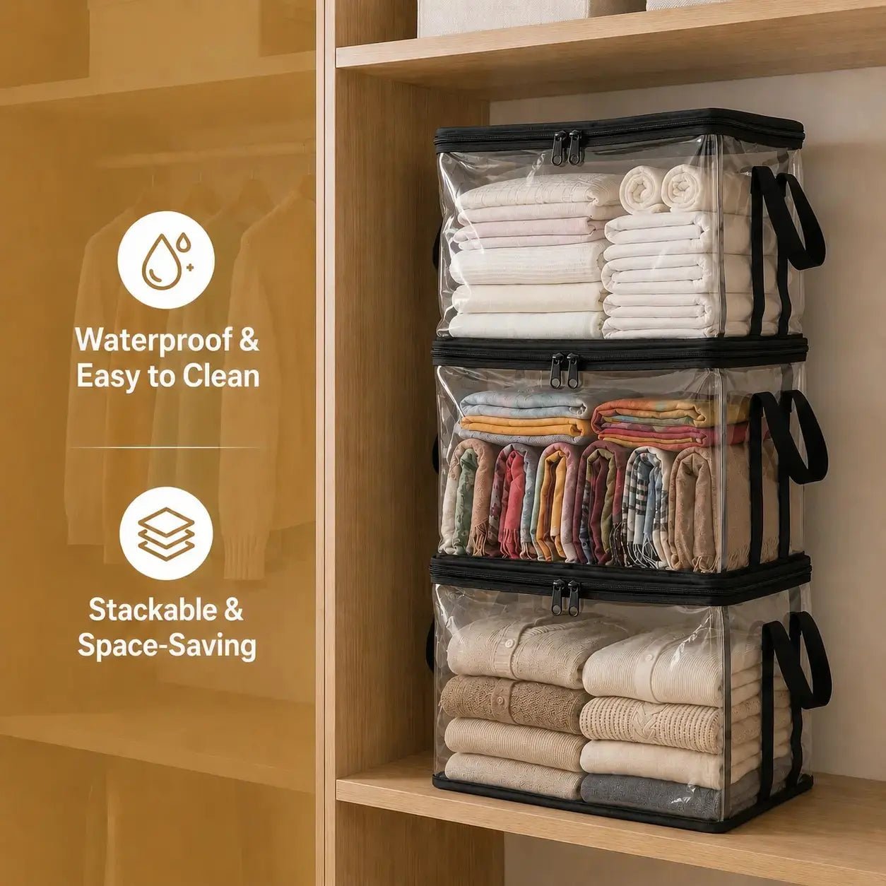 Large Clear Storage Box with Hinged Lid – Heavy-Duty Home & Moving Organizer - EVERESTVAULT