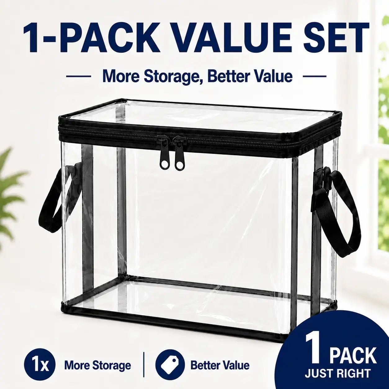 Large Clear Storage Box with Hinged Lid – Heavy-Duty Home & Moving Organizer - EVERESTVAULT