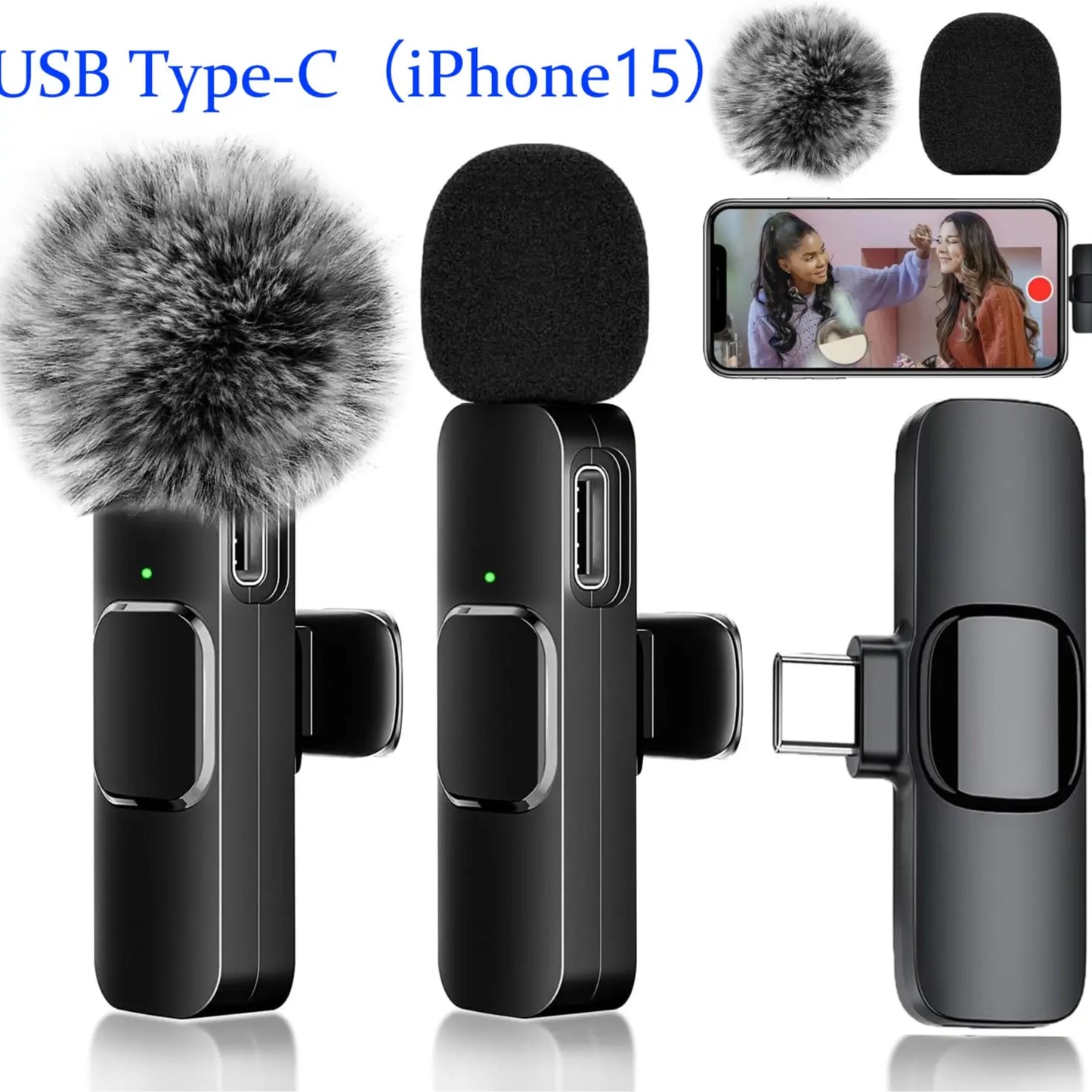 Wireless Lavalier Microphone Set – Crystal Clear Sound for iPhone, Android & iPad - EVERESTVAULT