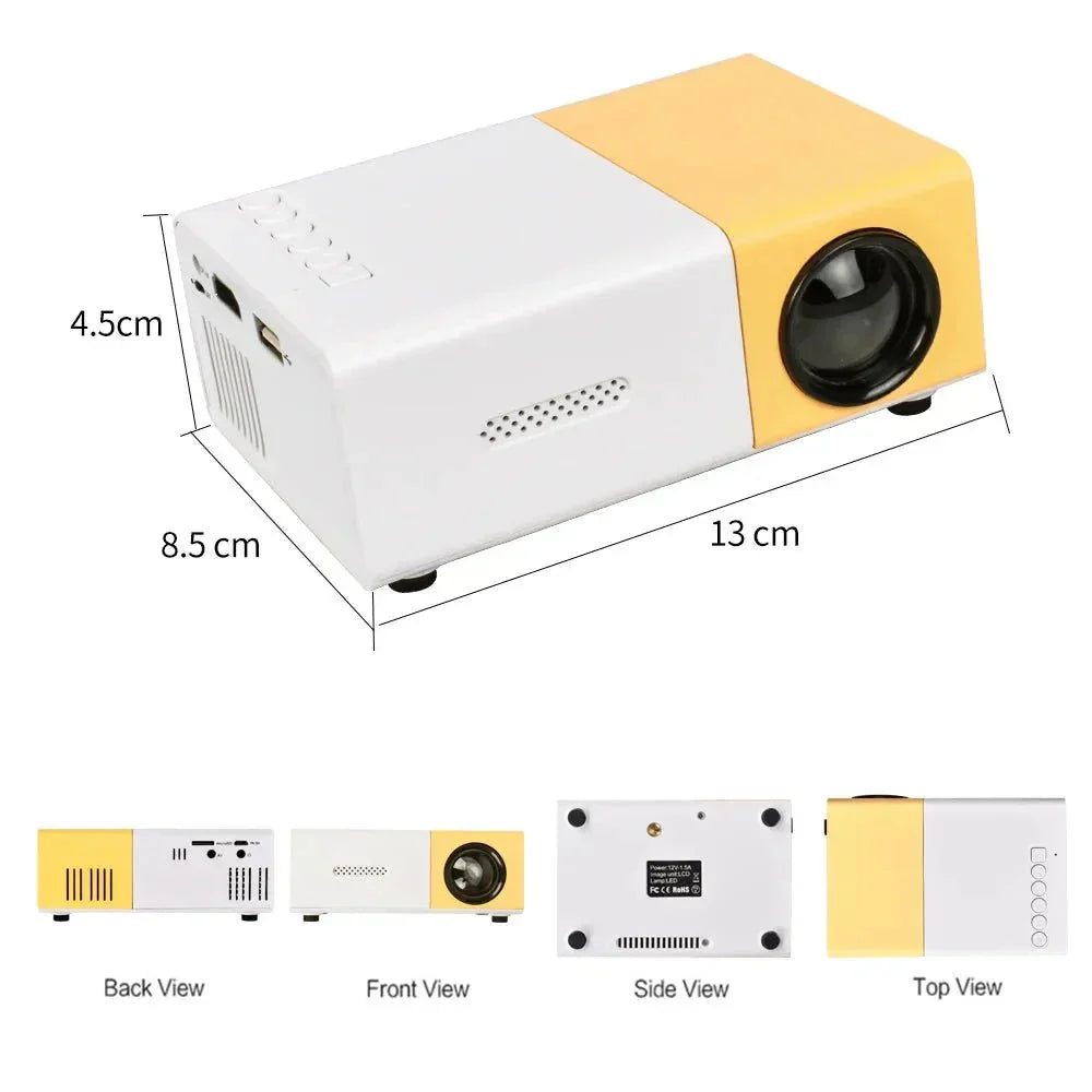 YG300 Pro Mini Projector – Portable LED, 1080P & 4K Support - EVERESTVAULT