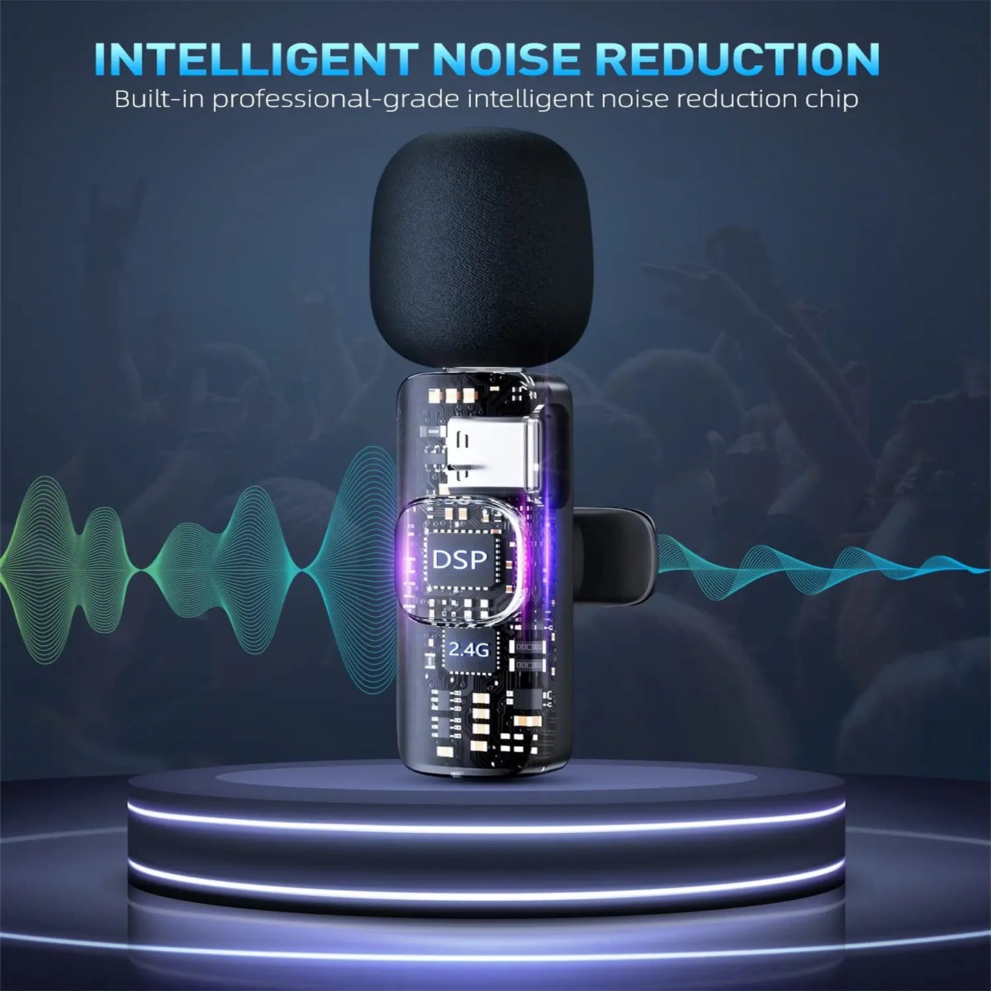 Wireless Lavalier Microphone Set – Crystal Clear Sound for iPhone, Android & iPad - EVERESTVAULT