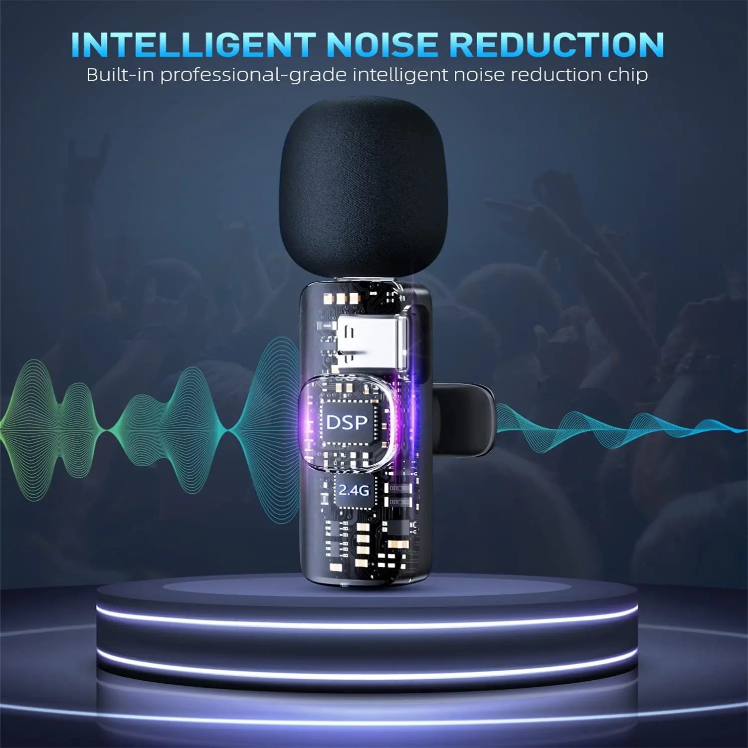 Wireless Lavalier Microphone Set – Crystal Clear Sound for iPhone, Android & iPad - EVERESTVAULT