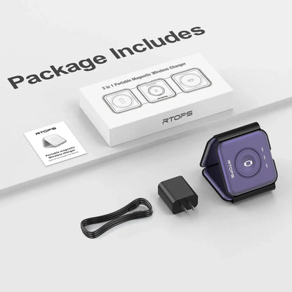 EverestVault™ 3-in-1 Magnetic Wireless Charging Dock - EVERESTVAULT